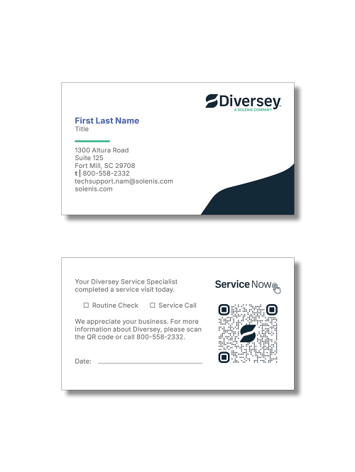 Diversey Service Business Cards
