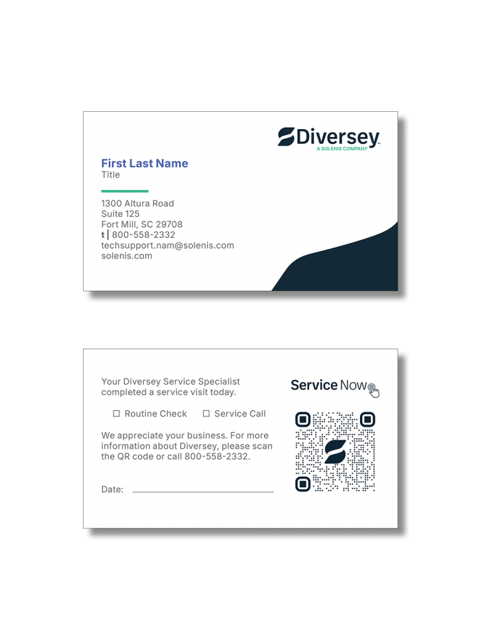 Diversey Service Business Cards