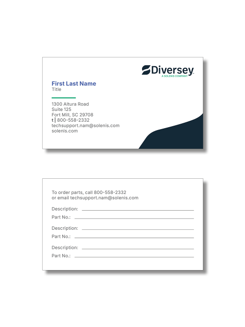 Diversey Tech Help Business Cards