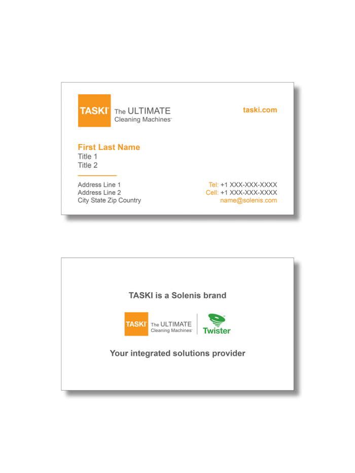 TASKI Worldwide Business Cards